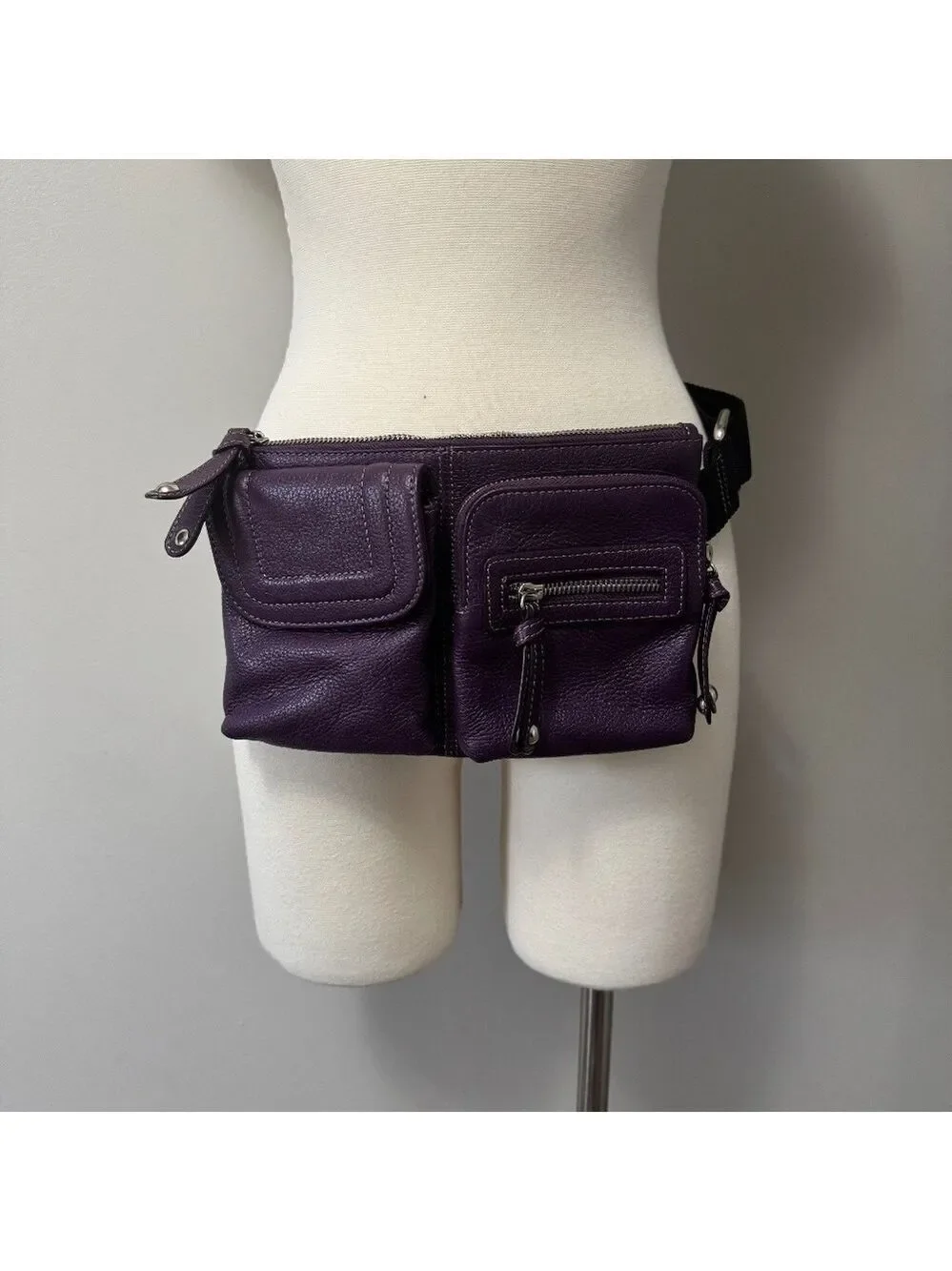 Danier Deep Purple Crossbody Belt Bag